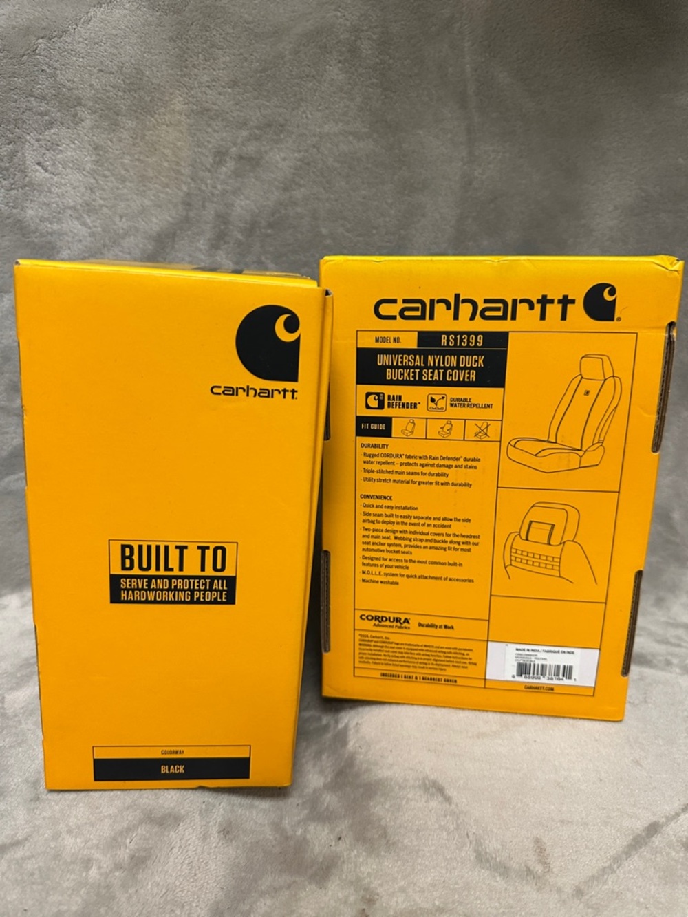 (2) Carhartt UNIVERSAL FITTED NYLON DUCK BUCKET SEAT COVER - Picture 3 of 3